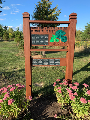 Memorial Forest sign