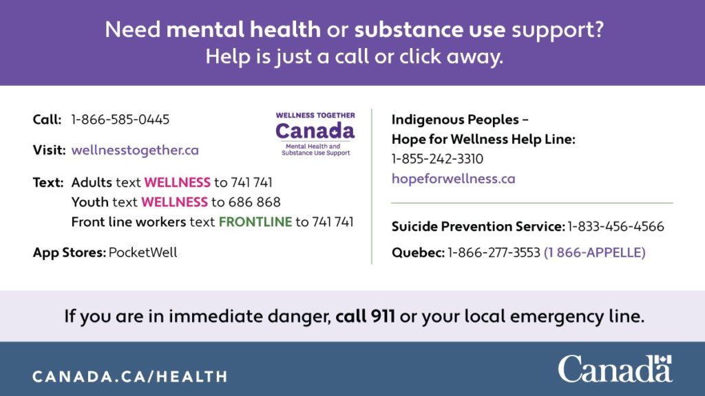 Mental health support telephone numbers