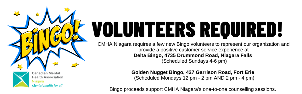 Bingo Volunteers required banner