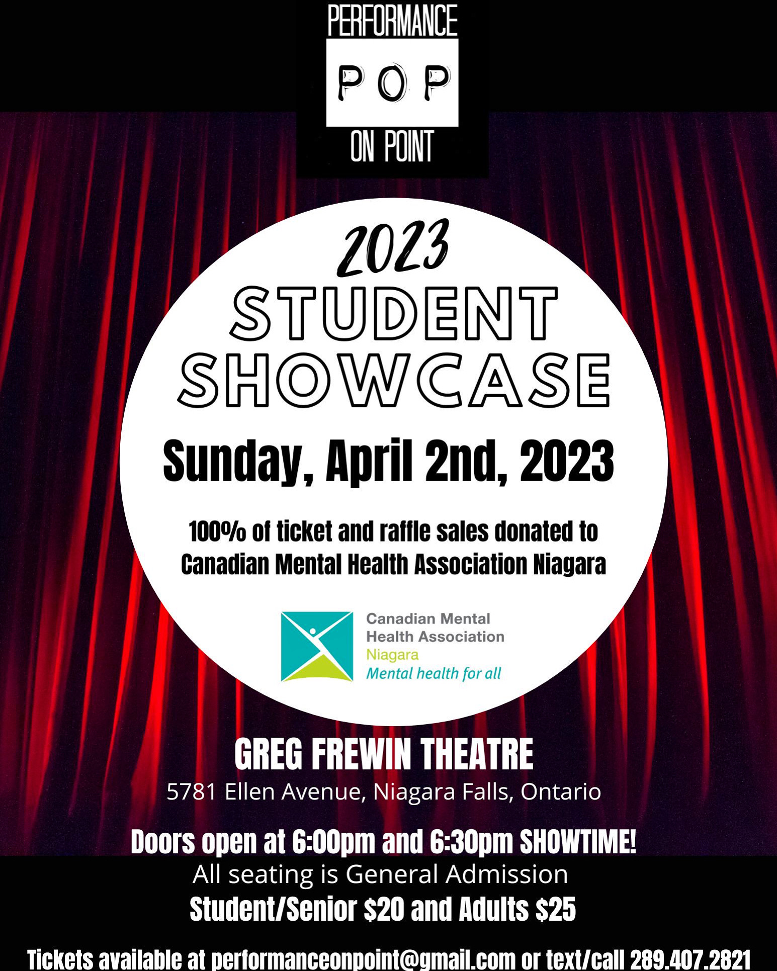 Performance on Point Student Showcase flyer
