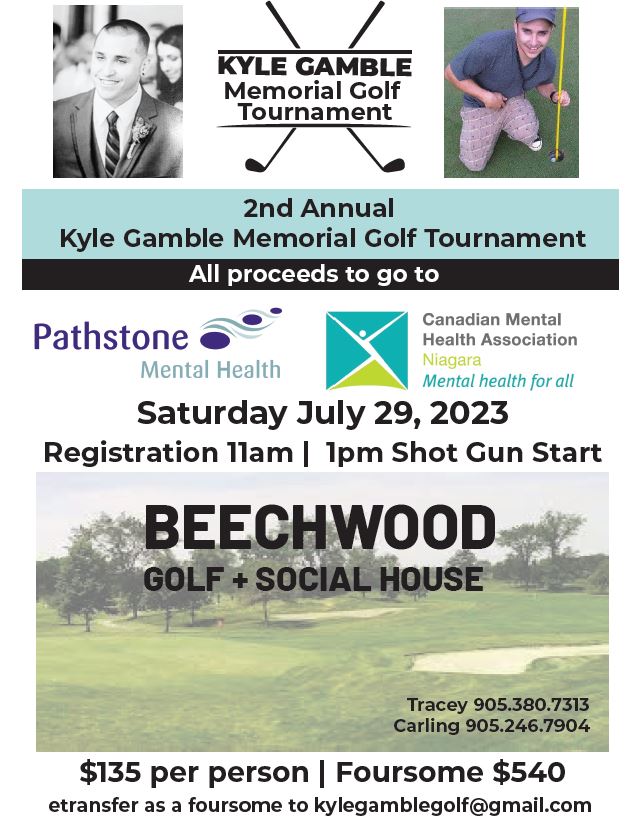 Advertising Poster for Kyle Gamble Memorial Golf Tournament