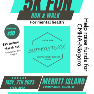 Flyer for Support Pack 5km fun run