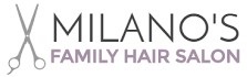 milano's family hair salon logo